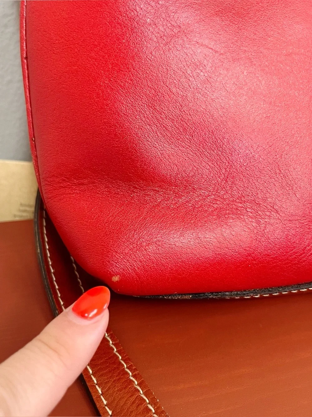 Patricia Nash NWT Avellino Oil Rubbed Leather Crossbody Purse Poppy Red